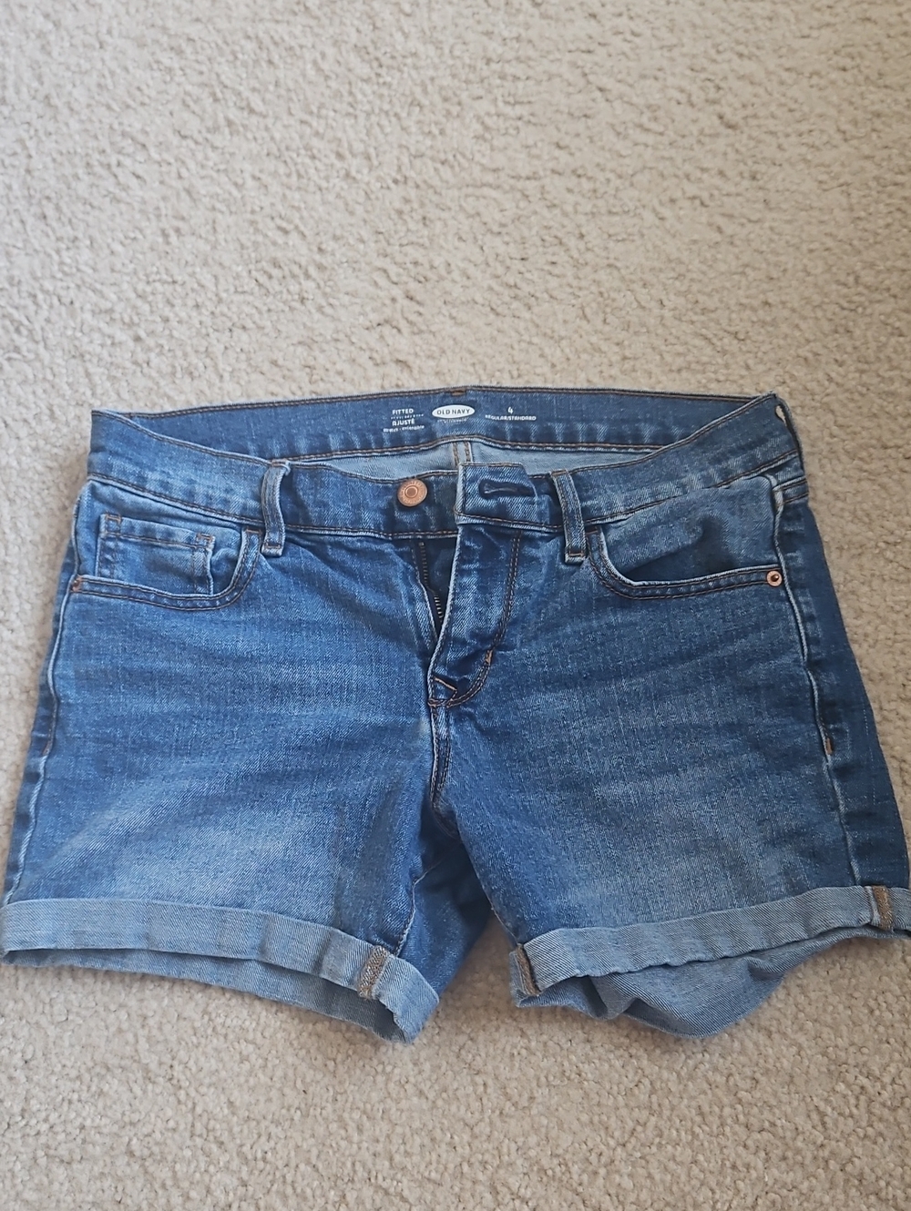 Old Navy Classic Blue Denim Roll-Cuff Women’s Shorts